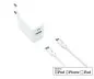 Preview: USB C+A Lade-Set 20W, PD, weiß, 1m Lightning/C 20W, 3,6V~5,9V/3A; 6~9V/2A; 9V~12V/1,5A